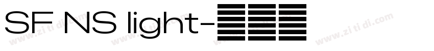 SF NS light字体转换